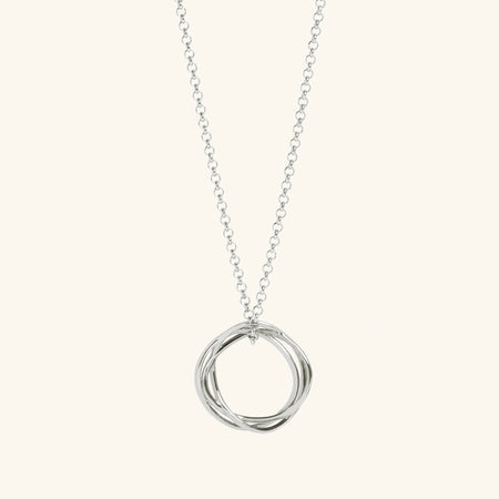 Karma Circle Necklace Silver